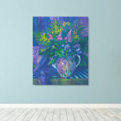 Twilight en Goldenrod Wildbloemen Pastel schildere Canvas Afdruk (Insitu (Houten vloer))