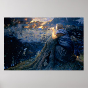 Twilight Fantasies van Edward Robert Hughes Poster