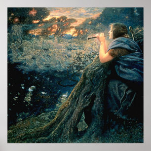 “Twilight Fantasy” door Edward Robert Hughes Poster