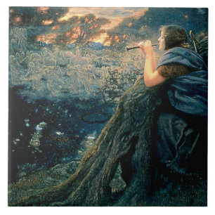 "Twilight Fantasy" door Edward Robert Hughes Tegeltje