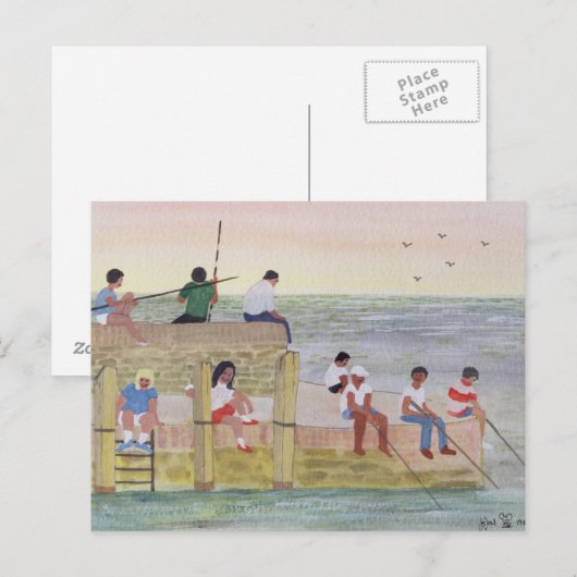 Twilight Fishing 1988 Briefkaart (Voorkant / Achterkant)