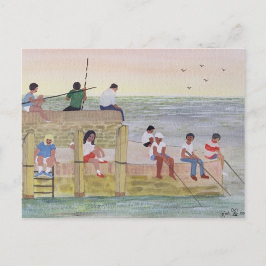 Twilight Fishing 1988 Briefkaart (Voorkant)