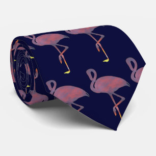 Twilight Flamingo Stylized Sunset Stropdas