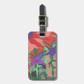 Twilight Floral Garden Bagagelabel (Voorkant verticaal)