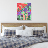 Twilight Floral Garden Canvas Afdruk (Insitu (Slaapkamer))