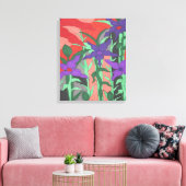 Twilight Floral Garden Canvas Afdruk (Insitu (Woonkamer))