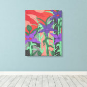 Twilight Floral Garden Canvas Afdruk (Insitu (Houten vloer))