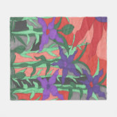 Twilight Floral Garden Fleece Deken (Voorkant (Horizontaal))