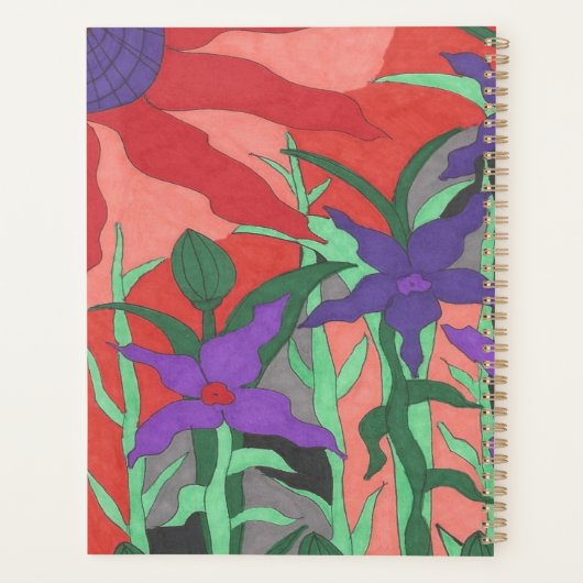 Twilight Floral Garden Planner (Achterkant)