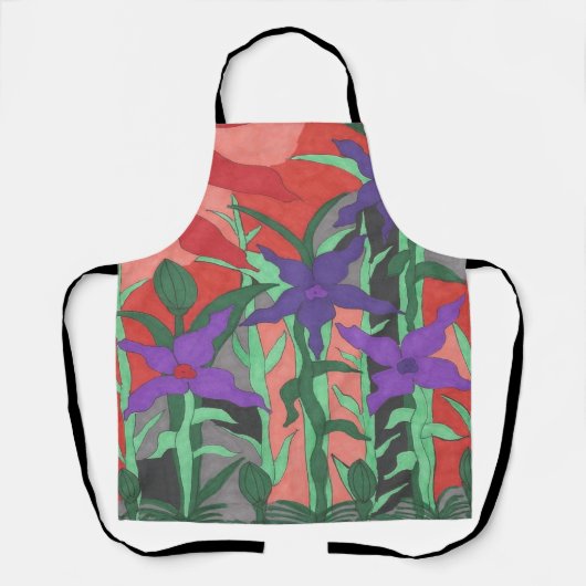 Twilight Floral Garden Schort (Voorkant)