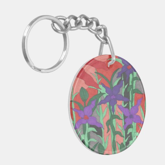 Twilight Floral Garden Sleutelhanger (Voorkant Links)