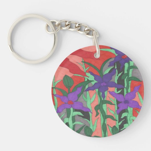 Twilight Floral Garden Sleutelhanger (Voorkant)