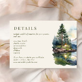 Twilight Forest bruiloft bij Lake Twilight Informatiekaartje