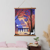 Twilight Forest Christmas Santa Sleigh Hangend Wandkleed (Slaapkamer)