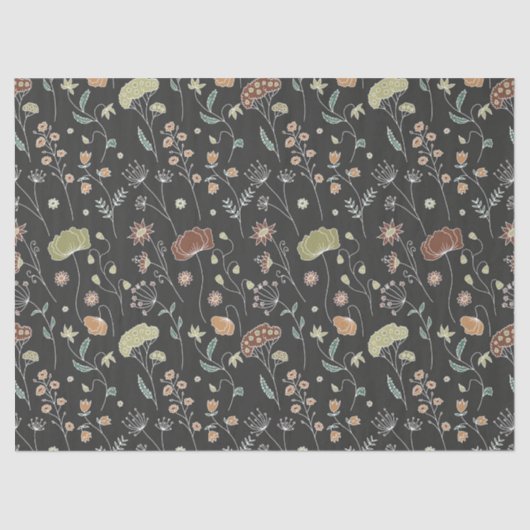 Twilight Forest Foliage  Botanisch Tissuepapier (Voorkant)