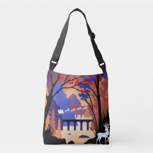 Twilight Forest Kerstman slee Crossbody Tas