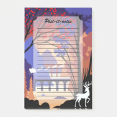 Twilight Forest Kerstmis Kerstman Slede Post-it® Notes (Voorkant)