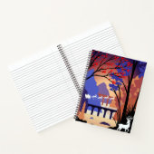 Twilight Forest Kerstmis Kerstman slee Notitieboek (Binnen)