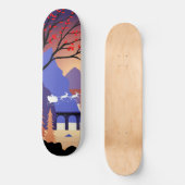 Twilight Forest Kerstmis Santa slee Persoonlijk Skateboard (Voorkant)