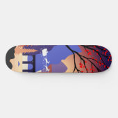 Twilight Forest Kerstmis Santa slee Persoonlijk Skateboard (Horizontaal)
