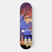 Twilight Forest Kerstmis Santa slee Persoonlijk Skateboard (Voorkant)