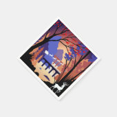 Twilight Forest Kerstmis Santa slee Servet (Hoek)