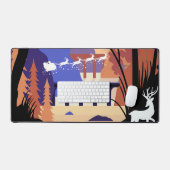 Twilight Forest Kerstmis Sinterklaas slee Bureaumat (Keyboard & Muis)