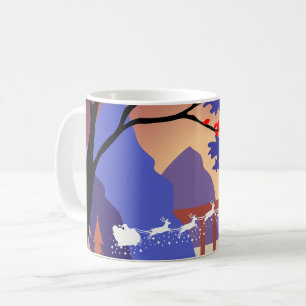 Twilight Forest Kerstmis Sinterklaas slee Koffiemok