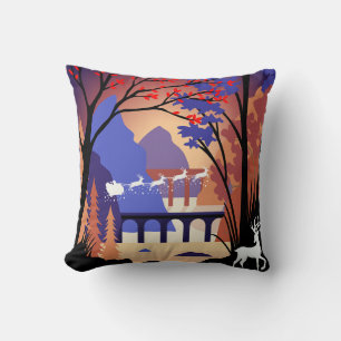 Twilight Forest Kerstmis Sinterklaas slee Kussen