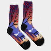 Twilight Forest Kerstmis Sinterklaas slee Sokken (Rechts)