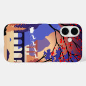 Twilight Forest Kerstmis Sleigh van de Kerstman Case-Mate iPhone Case (Achterkant (horizontaal))