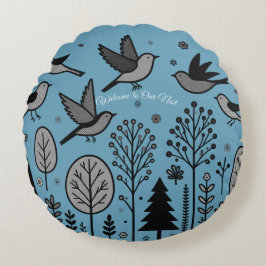 Twilight Forest Vogels Rond Kussen