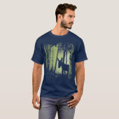 Twilight Forest Wildlife Donkey Mule Silhouette T-shirt (Voorkant volledig)