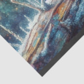 Twilight Forest Woodland Fantasy Cat Decoupage  Tissuepapier (Detail)