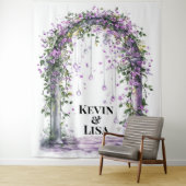 Twilight Garden Arch Wedding Achtergrond Wandkleed (In situ)