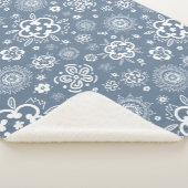 Twilight Garden - Een traditionele bloemendans Sherpa Deken (3/4)