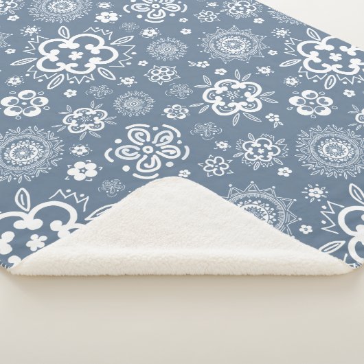 Twilight Garden - Een traditionele bloemendans Sherpa Deken (3/4)