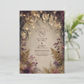 Twilight Garden met gouden varens Kaart (Staand voorkant)