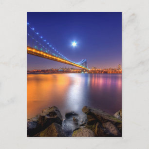 Twilight, George Washington BridgePalisades, NJ. Briefkaart