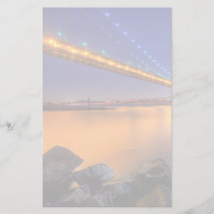 Twilight, George Washington BridgePalisades, NJ. Briefpapier