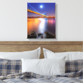 Twilight, George Washington BridgePalisades, NJ. Canvas Afdruk (Insitu (Slaapkamer))