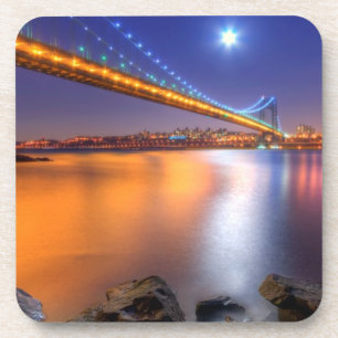 Twilight, George Washington BridgePalisades, NJ. Drankjes Onderzetter