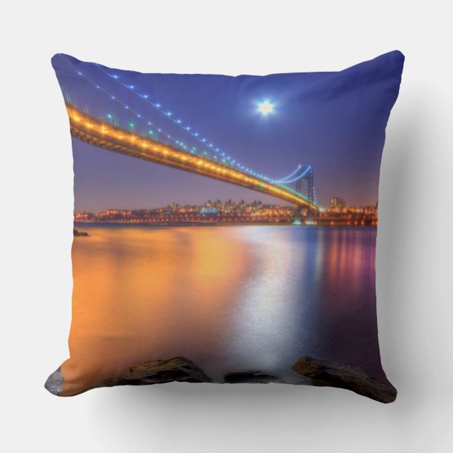 Twilight, George Washington BridgePalisades, NJ. Kussen (Voorkant)