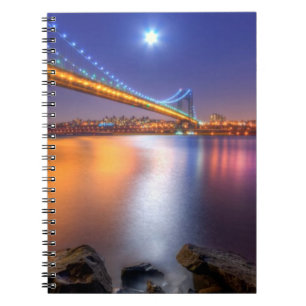 Twilight, George Washington BridgePalisades, NJ. Notitieboek