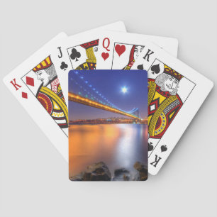 Twilight, George Washington BridgePalisades, NJ. Pokerkaarten