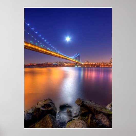 Twilight, George Washington BridgePalisades, NJ. Poster (Voorkant)