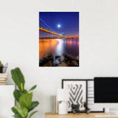Twilight, George Washington BridgePalisades, NJ. Poster (Thuiskantoor)