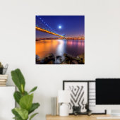 Twilight, George Washington BridgePalisades, NJ. Poster (Thuiskantoor)
