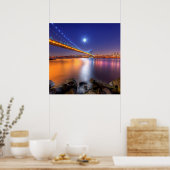 Twilight, George Washington BridgePalisades, NJ. Poster (Keuken)