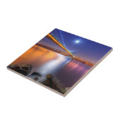 Twilight, George Washington BridgePalisades, NJ. Tegeltje (Zijkant)